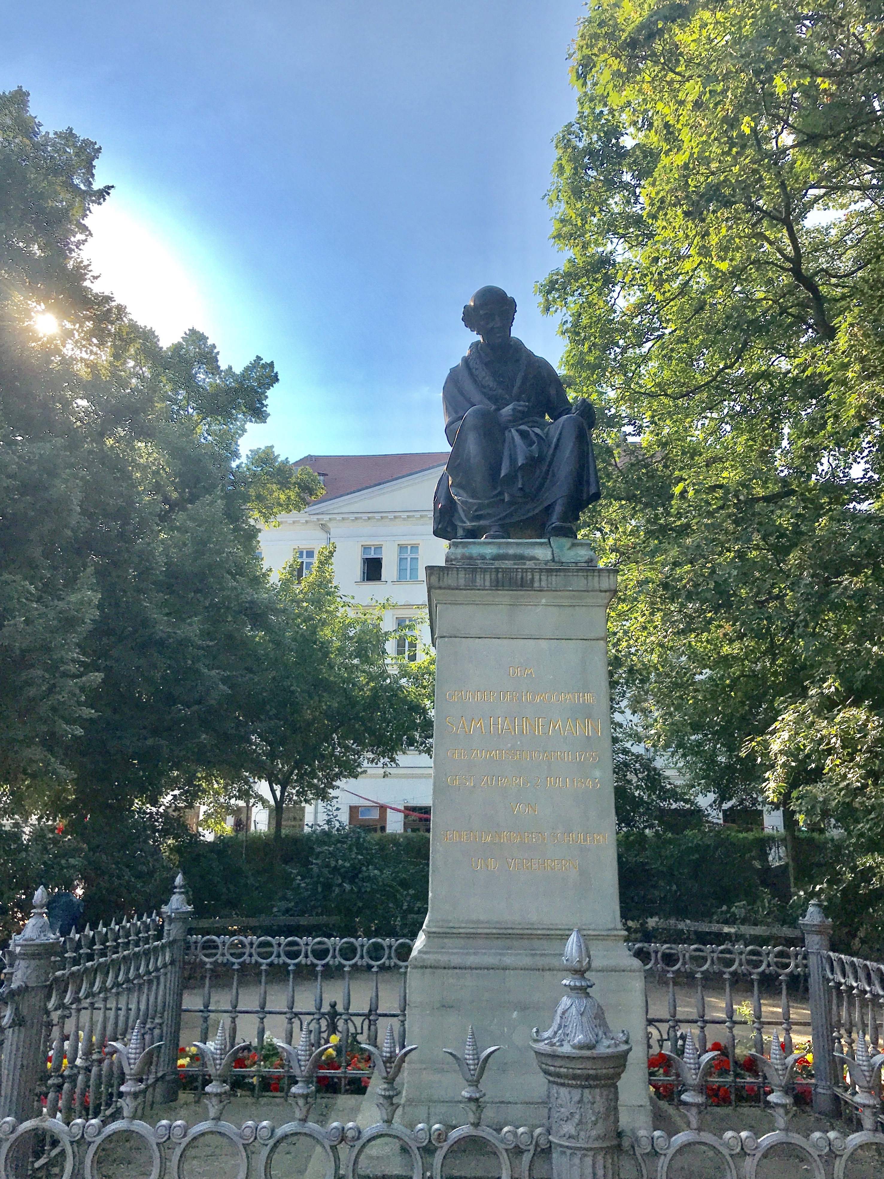 Leipzig – statue of Samuel Hahnemann