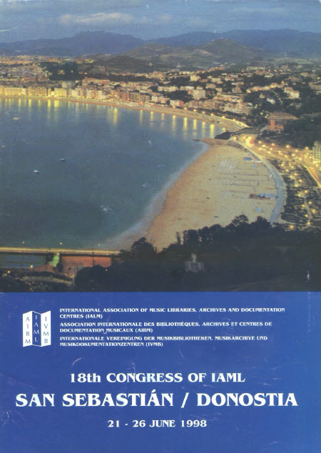 1998 IAML conference brochure, San Sebastian