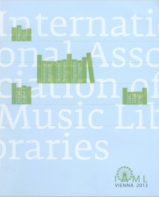 2013 cover to the IAML conference programme in Vienna