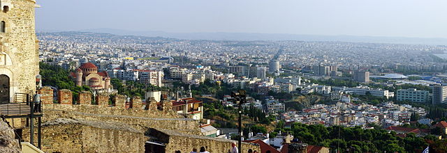 Panorama of Thessaloniki from Ano Poli