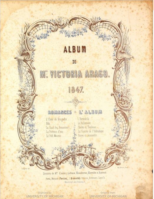 Album / de Mme. Victoria Arago