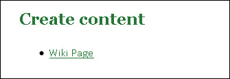 Create content wiki page