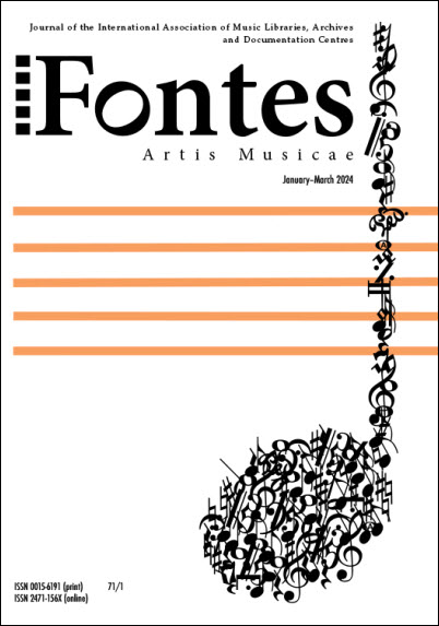 Cover to Fontes volume 71, issue 1