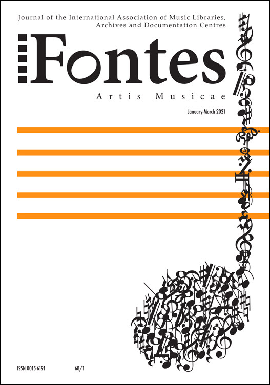 Cover of 68/1 issue of Fontes