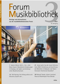 Cover of Forum Musikbibliothek from IAML Germany