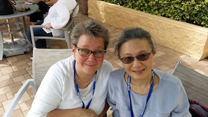 Pia Shekhter iAML Secretary General and Judy Tsou, University of Washington, Seattle