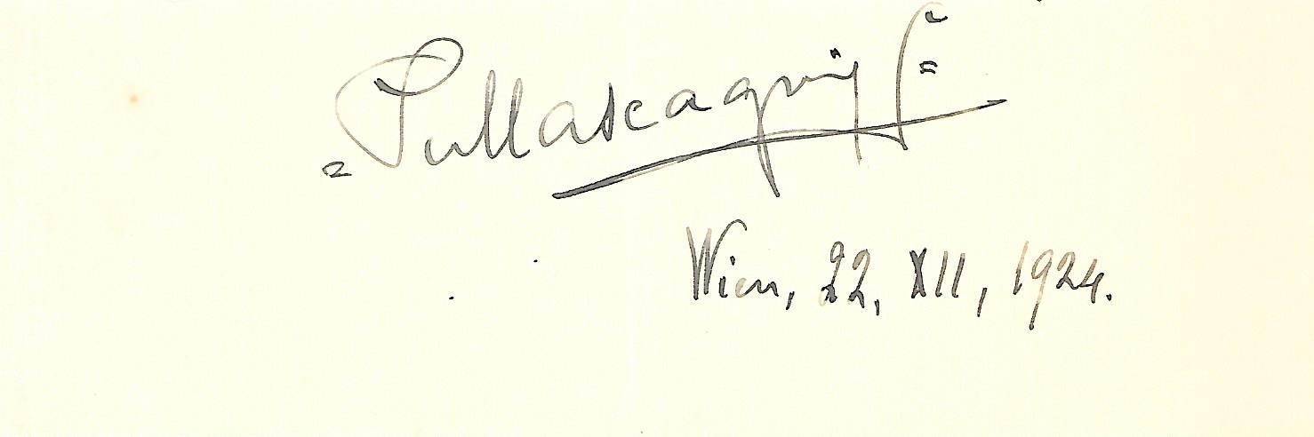 Pietro Mascagni's autograph