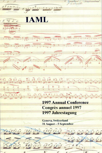 Cover to conference programme, 1997 in Geneva