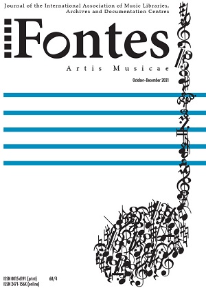 Cover of Fontes Artis Musicae