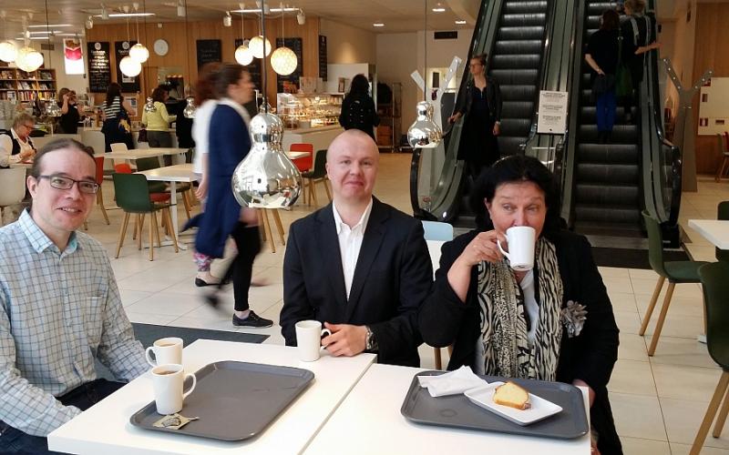 From left to right: Erkki Nurmi, Tommi Harju and Irmeli Koskimies (Sibelius Academy Library, Helsinki and Kuopio)