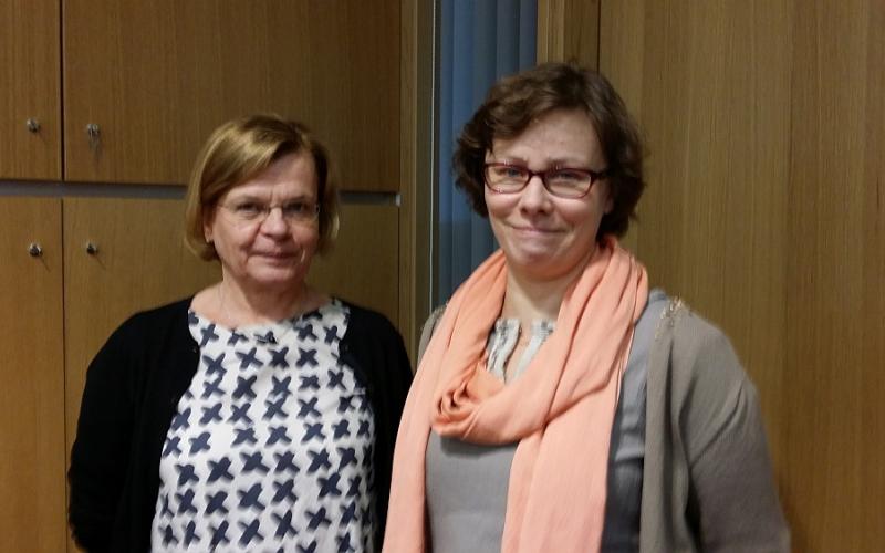From left to right: Tarja Lehtinen ( The National Library of FinlandHa, Helsinki) and Maaria Harviainen (Sibelius Academy Library, Helsinki)