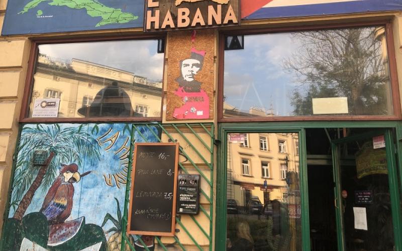 Entrance to La Habana in Kraków, Poland