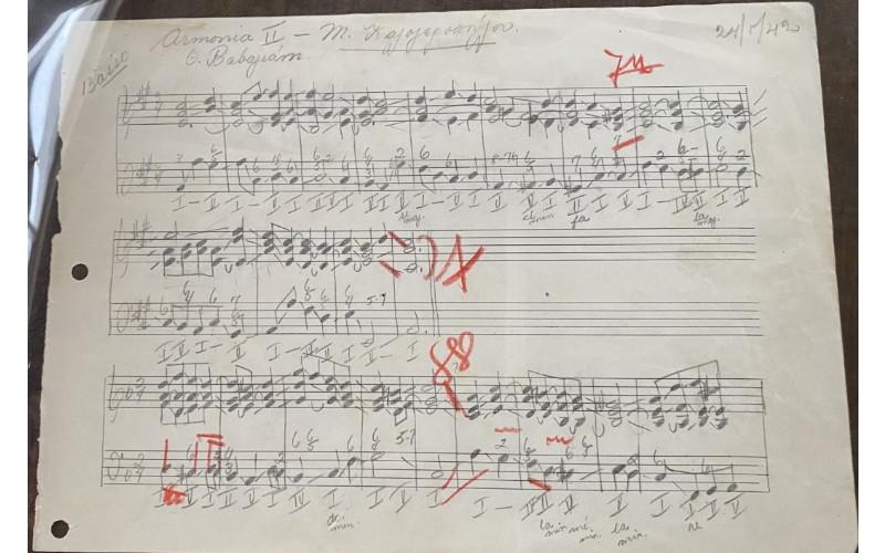 Photo 10. Maria Callas’ homework (image courtesy of Pia Shekhter)