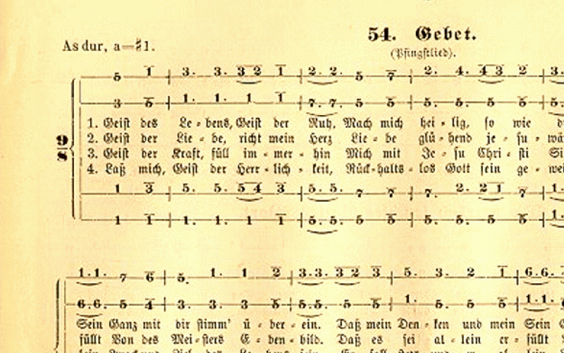 Eksempel på ciffernotation/Example of numerical note writing