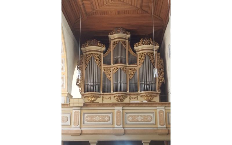 The organ of the Georgskirche in Rötha