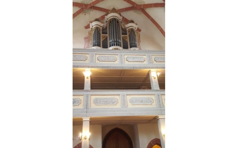 The organ of the Marienkirche in Rötha